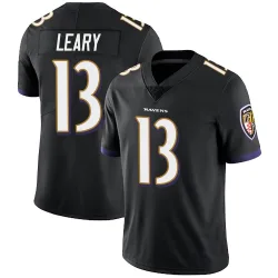 Men's Devin Leary Baltimore Ravens No.13 Limited Alternate Vapor Untouchable Jersey - Black