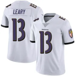 Men's Devin Leary Baltimore Ravens No.13 Limited Vapor Untouchable Jersey - White