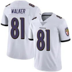 Men's Devontez Walker Baltimore Ravens No.81 Limited Vapor Untouchable Jersey - White