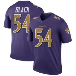 Men's Diwun Black Baltimore Ravens No.54 Legend Color Rush Jersey - Purple