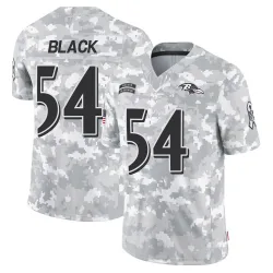 Men's Diwun Black Baltimore Ravens No.54 Limited 2024 Salute to Service Jersey - Arctic Camo