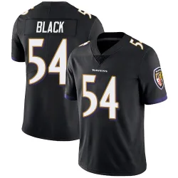 Men's Diwun Black Baltimore Ravens No.54 Limited Alternate Vapor Untouchable Jersey - Black