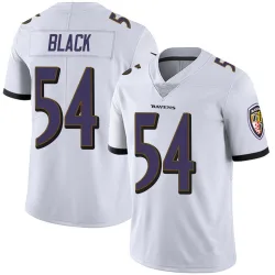 Men's Diwun Black Baltimore Ravens No.54 Limited Vapor Untouchable Jersey - White