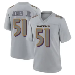 Men's Emery Jones Jr. Baltimore Ravens No.51 Game Atmosphere Fashion Jersey - Gray