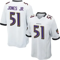 Men's Emery Jones Jr. Baltimore Ravens No.51 Game Jersey - White