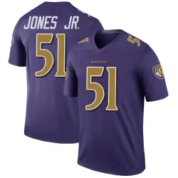 Men's Emery Jones Jr. Baltimore Ravens No.51 Legend Color Rush Jersey - Purple