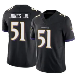 Men's Emery Jones Jr. Baltimore Ravens No.51 Limited Vapor F.U.S.E. Jersey - Black