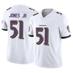 Men's Emery Jones Jr. Baltimore Ravens No.51 Limited Vapor F.U.S.E. Jersey - White