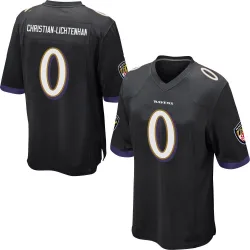 Men's Gerad Christian-Lichtenhan Baltimore Ravens No.0 Game Jersey - Black