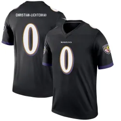 Men's Gerad Christian-Lichtenhan Baltimore Ravens No.0 Legend Jersey - Black