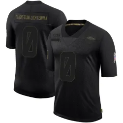 Men's Gerad Christian-Lichtenhan Baltimore Ravens No.0 Limited 2020 Salute To Service Jersey - Black