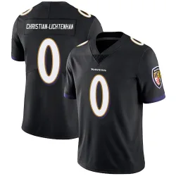 Men's Gerad Christian-Lichtenhan Baltimore Ravens No.0 Limited Alternate Vapor Untouchable Jersey - Black