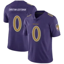 Men's Gerad Christian-Lichtenhan Baltimore Ravens No.0 Limited Color Rush Vapor Untouchable Jersey - Purple