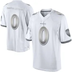 Men's Gerad Christian-Lichtenhan Baltimore Ravens No.0 Limited Platinum Jersey - White