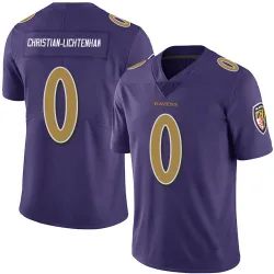 Men's Gerad Christian-Lichtenhan Baltimore Ravens No.0 Limited Team Color Vapor Untouchable Jersey - Purple
