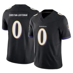 Men's Gerad Christian-Lichtenhan Baltimore Ravens No.0 Limited Vapor F.U.S.E. Jersey - Black