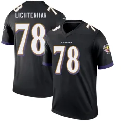 Men's Gerad Lichtenhan Baltimore Ravens No.78 Legend Jersey - Black