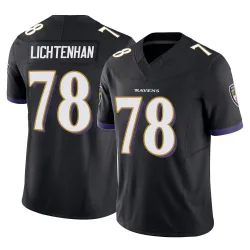 Men's Gerad Lichtenhan Baltimore Ravens No.78 Limited Vapor F.U.S.E. Jersey - Black