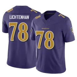 Men's Gerad Lichtenhan Baltimore Ravens No.78 Limited Vapor F.U.S.E. Jersey - Purple