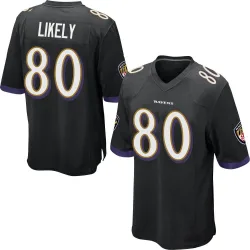 Men's Isaiah Likely Baltimore Ravens No.80 Game Jersey - Black