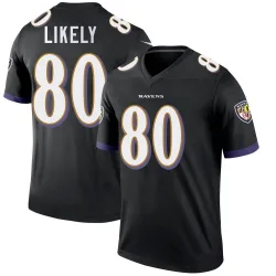 Men's Isaiah Likely Baltimore Ravens No.80 Legend Jersey - Black