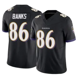 Men's Jahmal Banks Baltimore Ravens No.86 Limited Vapor F.U.S.E. Jersey - Black