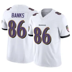 Men's Jahmal Banks Baltimore Ravens No.86 Limited Vapor F.U.S.E. Jersey - White