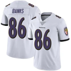 Men's Jahmal Banks Baltimore Ravens No.86 Limited Vapor Untouchable Jersey - White