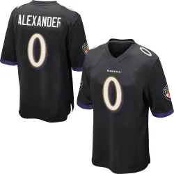 Men's Jaire Alexander Baltimore Ravens No.0 Game Jersey - Black