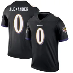 Men's Jaire Alexander Baltimore Ravens No.0 Legend Jersey - Black