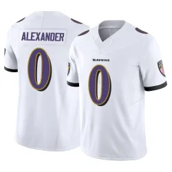 Men's Jaire Alexander Baltimore Ravens No.0 Limited Vapor F.U.S.E. Jersey - White