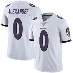 Men's Jaire Alexander Baltimore Ravens No.0 Limited Vapor Untouchable Jersey - White