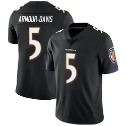 Men's Jalyn Armour-Davis Baltimore Ravens No.5 Limited Alternate Vapor Untouchable Jersey - Black
