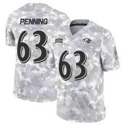 Men's Jared Penning Baltimore Ravens No.63 Limited 2024 Salute to Service Jersey - Arctic Camo