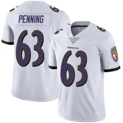 Men's Jared Penning Baltimore Ravens No.63 Limited Vapor Untouchable Jersey - White