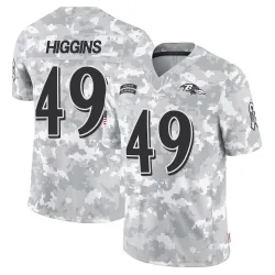 Men's Jay Higgins Baltimore Ravens No.49 Limited 2024 Salute to Service Jersey - Arctic Camo