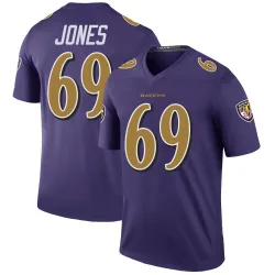 Men's Jayson Jones Baltimore Ravens No.69 Legend Color Rush Jersey - Purple