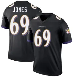 Men's Jayson Jones Baltimore Ravens No.69 Legend Jersey - Black