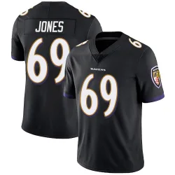 Men's Jayson Jones Baltimore Ravens No.69 Limited Alternate Vapor Untouchable Jersey - Black