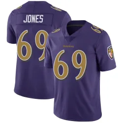 Men's Jayson Jones Baltimore Ravens No.69 Limited Color Rush Vapor Untouchable Jersey - Purple