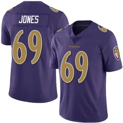 Men's Jayson Jones Baltimore Ravens No.69 Limited Team Color Vapor Untouchable Jersey - Purple