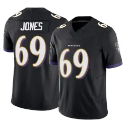 Men's Jayson Jones Baltimore Ravens No.69 Limited Vapor F.U.S.E. Jersey - Black