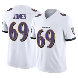Men's Jayson Jones Baltimore Ravens No.69 Limited Vapor F.U.S.E. Jersey - White