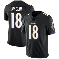 Men's Jeremy Maclin Baltimore Ravens No.18 Limited Alternate Vapor Untouchable Jersey - Black