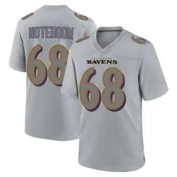 Men's Joe Noteboom Baltimore Ravens No.68 Game Atmosphere Fashion Jersey - Gray
