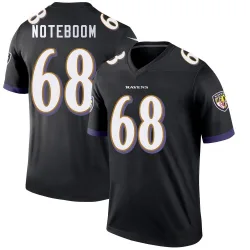 Men's Joe Noteboom Baltimore Ravens No.68 Legend Jersey - Black