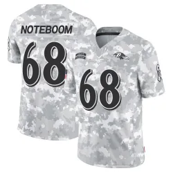 Men's Joe Noteboom Baltimore Ravens No.68 Limited 2024 Salute to Service Jersey - Arctic Camo