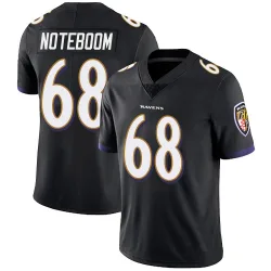 Men's Joe Noteboom Baltimore Ravens No.68 Limited Alternate Vapor Untouchable Jersey - Black