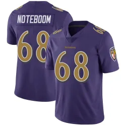 Men's Joe Noteboom Baltimore Ravens No.68 Limited Color Rush Vapor Untouchable Jersey - Purple