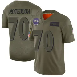Men's Joe Noteboom Baltimore Ravens No.70 Limited 2019 Salute to Service Jersey - Camo
